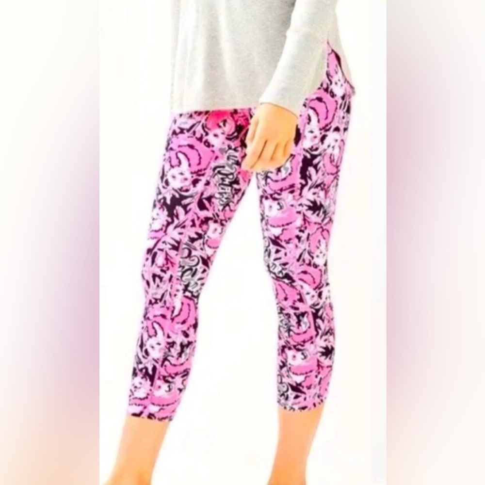 Lilly Pulitzer Luxletic  Crop Leggings My Boo Pandas - Picture 2 of 4